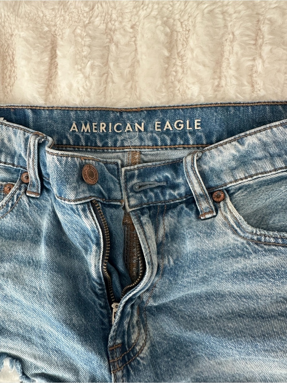 American Eagle Outfitters Distressed Cutoff Denim Shorts - Picture 3 of 5